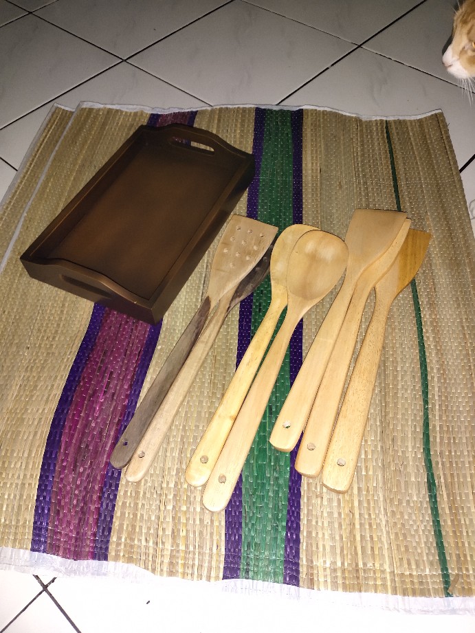 Nampan Kayu / Baki Kayu / Tray Kayu Pinus 28 X 18 Bakaran Melengkung