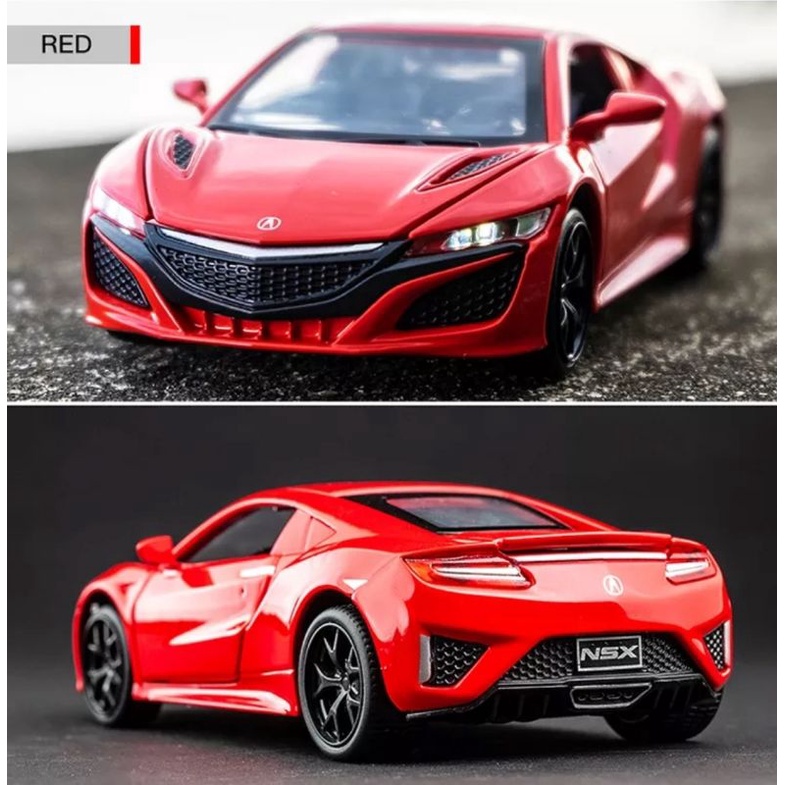 Diecast Mobil Acura NSX Spuer Car Skala 1:32 Miniatur Mobil Mainan Pajangan