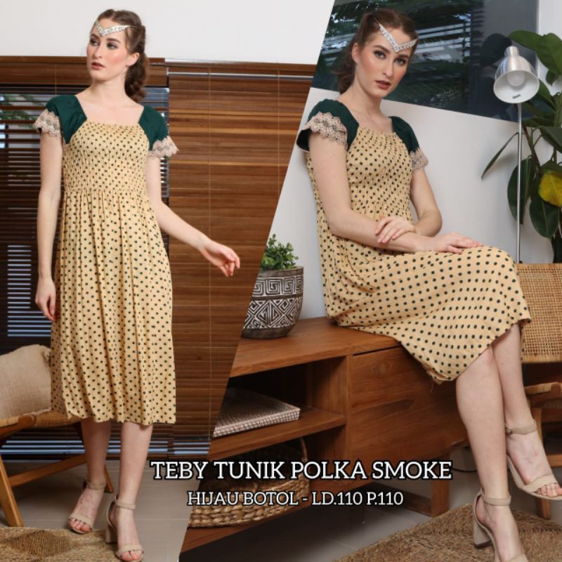 Daster Arab Teby Tunik Polka by Teby Original