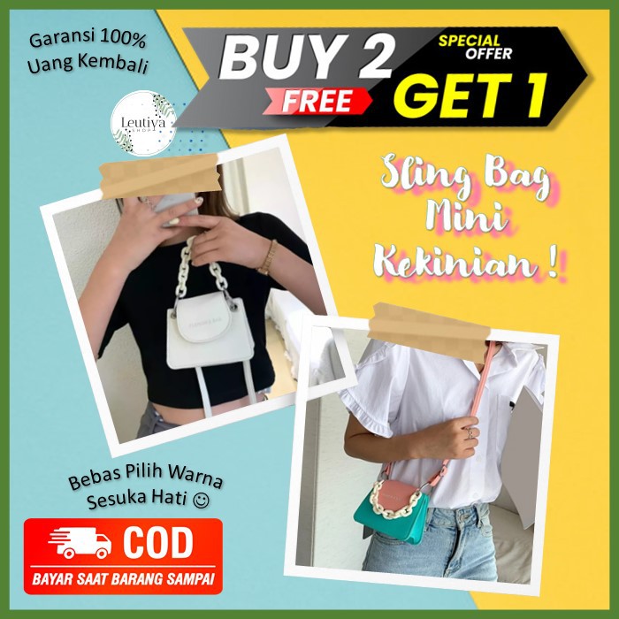 Sling Bag Mini Korea Kekinian Tas Selempang Wanita Remaja Murah Slingbag Fashion Tas Slempang Kecil