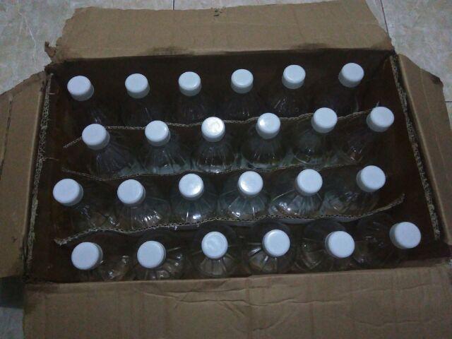 Botol Kaca Bening 500ml - Cuka Apel(6 Pcs)