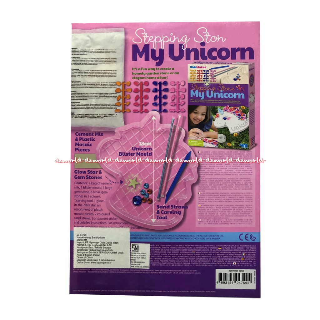 4M Kidzmaker Stepping Stone My Unicorn Kreasi Anak Menghias Kuda Poni Dengan Permata Kid Maker