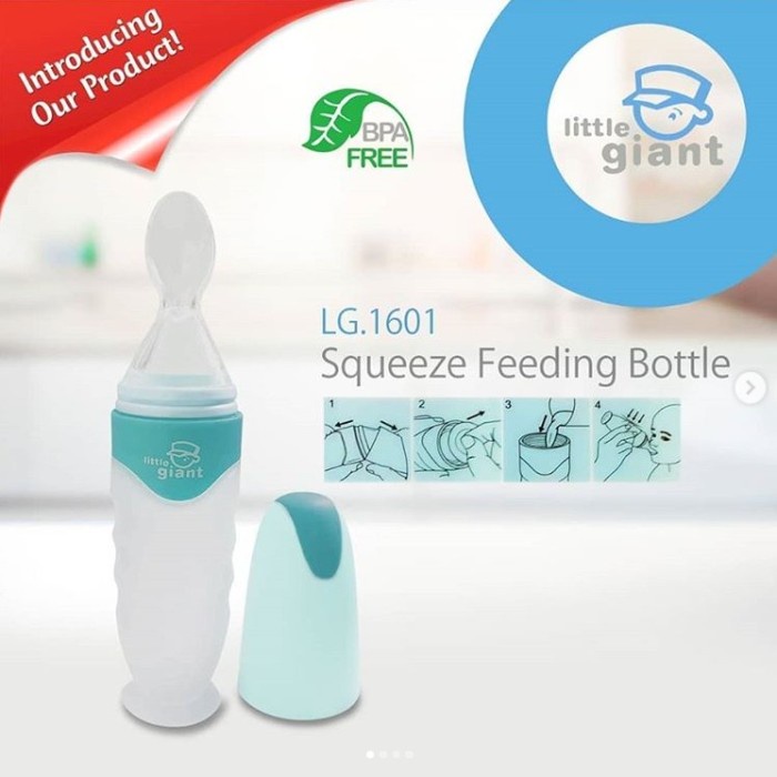 LITTLE GIANT Squeeze Feeder Baby Feeding Bottle Botol Sendok Bayi