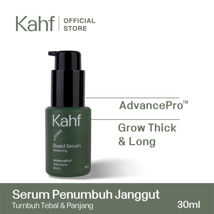 Original 100% KAHF Advancing Beard Serum 30 ml Penumbuh Janggut Pria - Halal Dengan Minyak Argan Oil