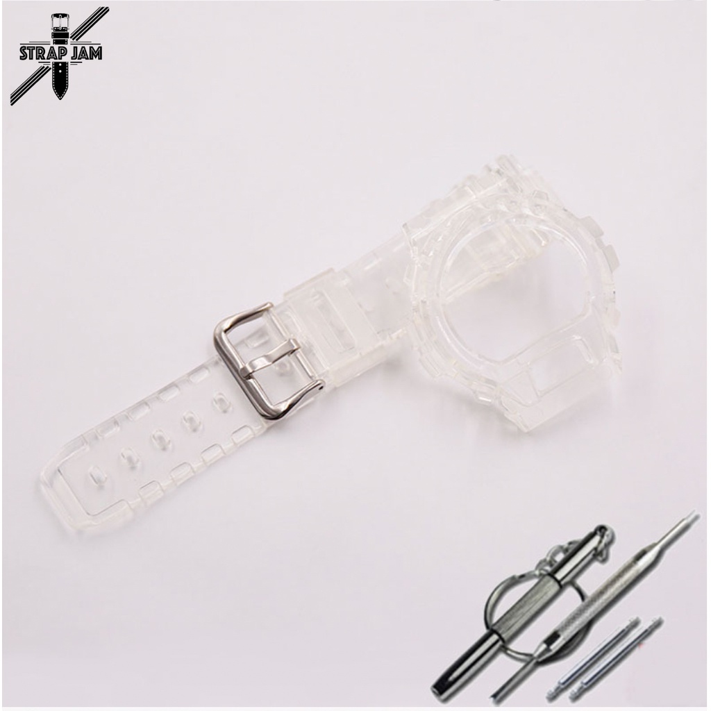 Strap Plus Case Khusus Casio G-Shock DW 6900 6600 6930 3230 - Tali Jam Tangan Casing