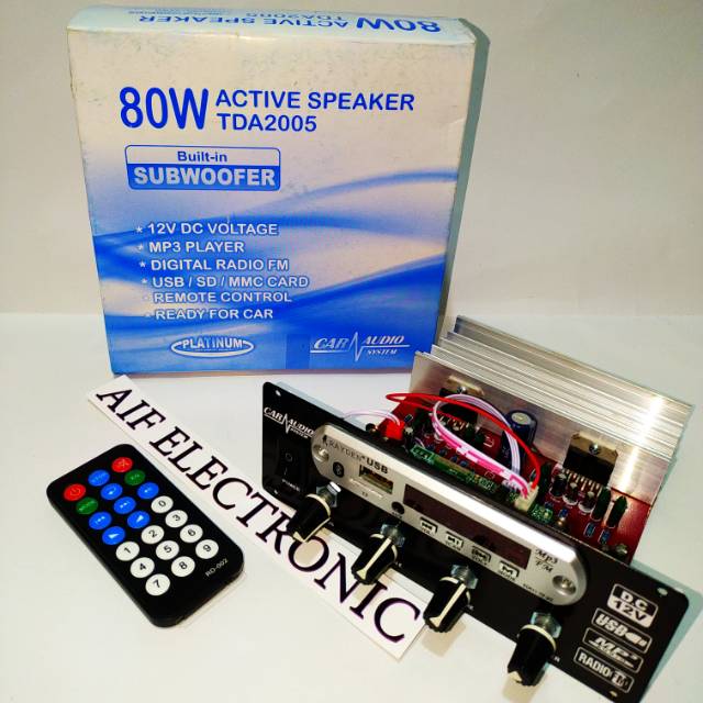 Kit Amplifier Mobil plus Subwoofer Mp3 Bluetooth TDA2005