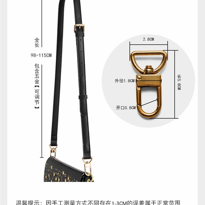 bagstrap slim 1.8 cm adjustable Leather tas tali sling panjang strap tas ALTHEA cross body