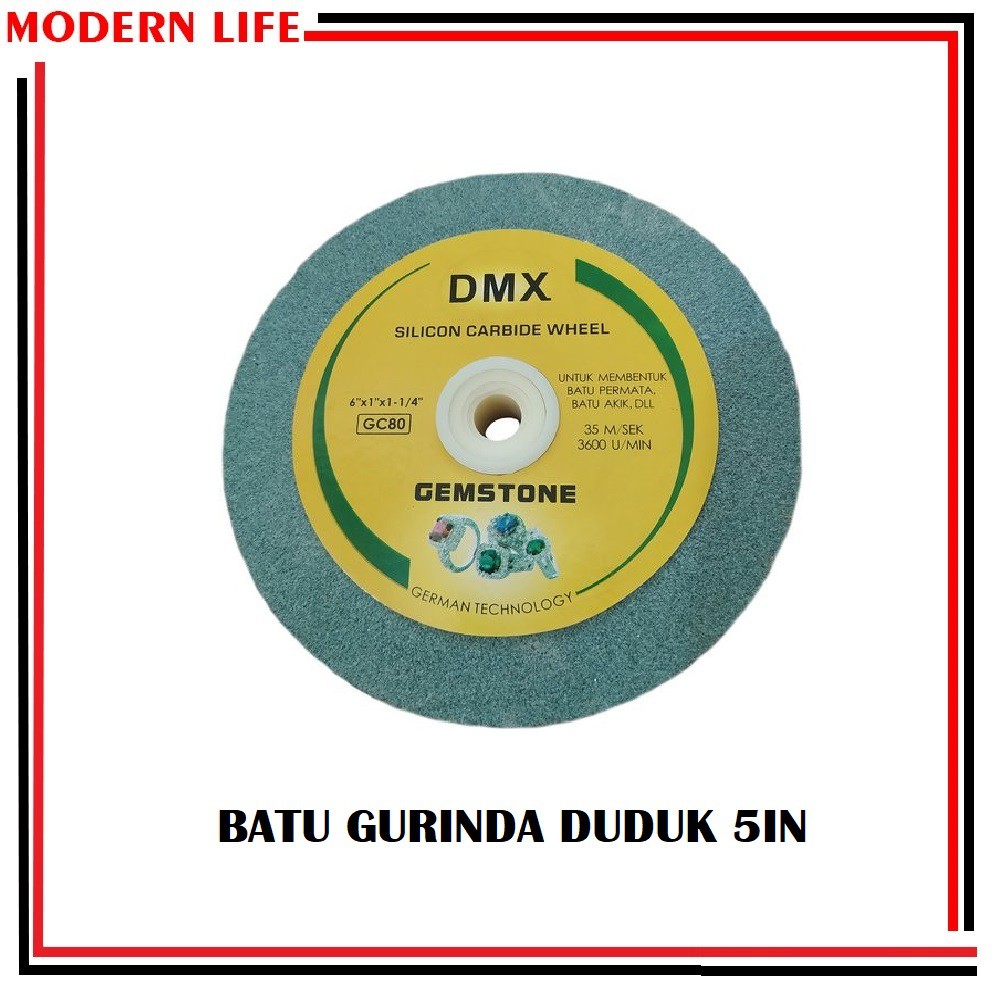 Batu Gurinda Duduk Green Silicon 5 In X 25 Mm X 25 Mm