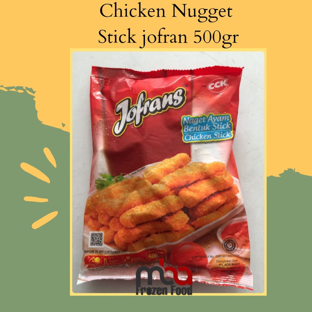 Jofran stick nugget 500 gr, Produk Jofran - FROZEN FOOD