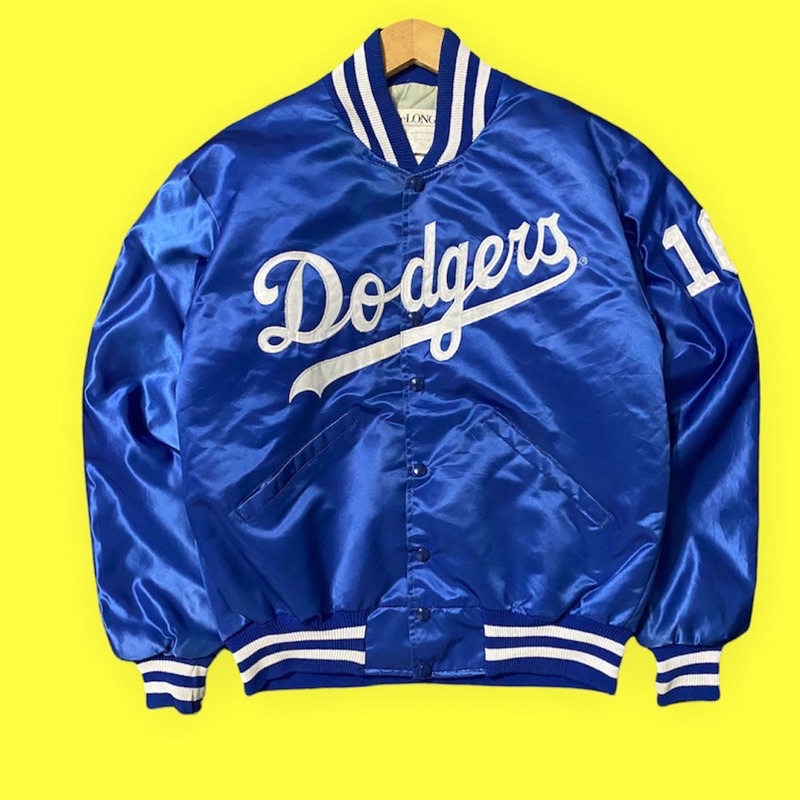 jaket varsity second dodgers mlb vintage starter by delong x genuine