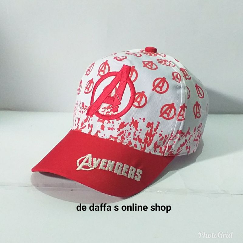 Topi anak baseball karakter Avengers Marvel full printing