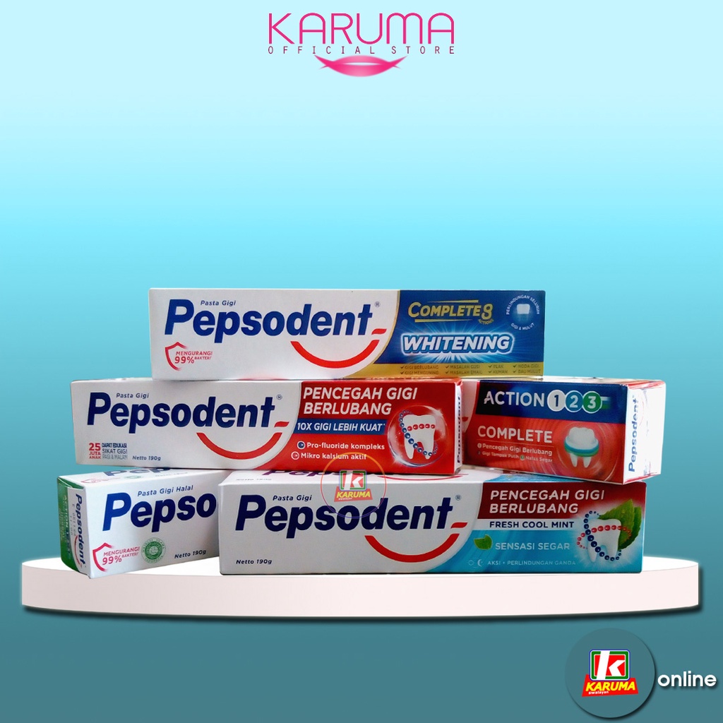 Pasta Gigi Pepsodent 190gr |  Pepsodent Action | Pepsodent Herbal | Pepsodent Whitening