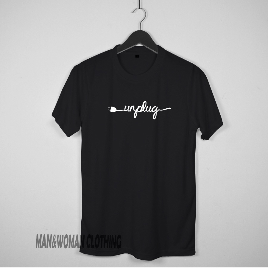 AS / kaos distro motif unplug / baju pria / kaos pria / baju wanita / kaos wanita / pakaian murah