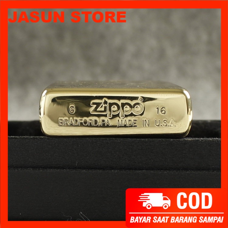 Korek Api Zippo Premium Gold Motif Naga