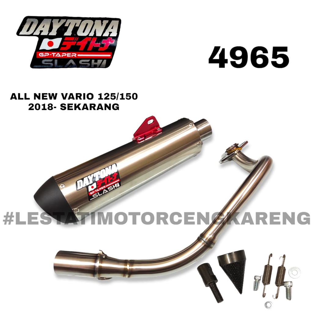 KNALPOT DAYTONA RACING GP TAPER SLASH VARIO 125 150 NEW 2018 UP 4965