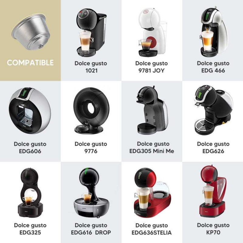 Refillable Milk Capsule for Nescafe Dolce Gusto - F458 Silver