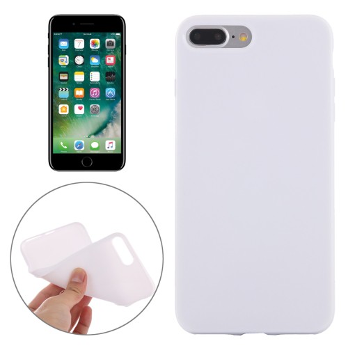 SMOOTH SURFACE SOLID TPU CASE IPHONE 7 PLUS WHITE