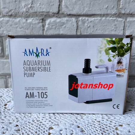 AMARA AM 105 AM105  Pompa Air Celup Kolam Hidroponik Aquarium Aquascape