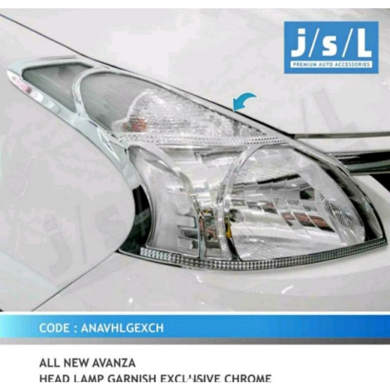 garnish List lampu depan mobil all new Avanza Xenia / 2012 / 2015