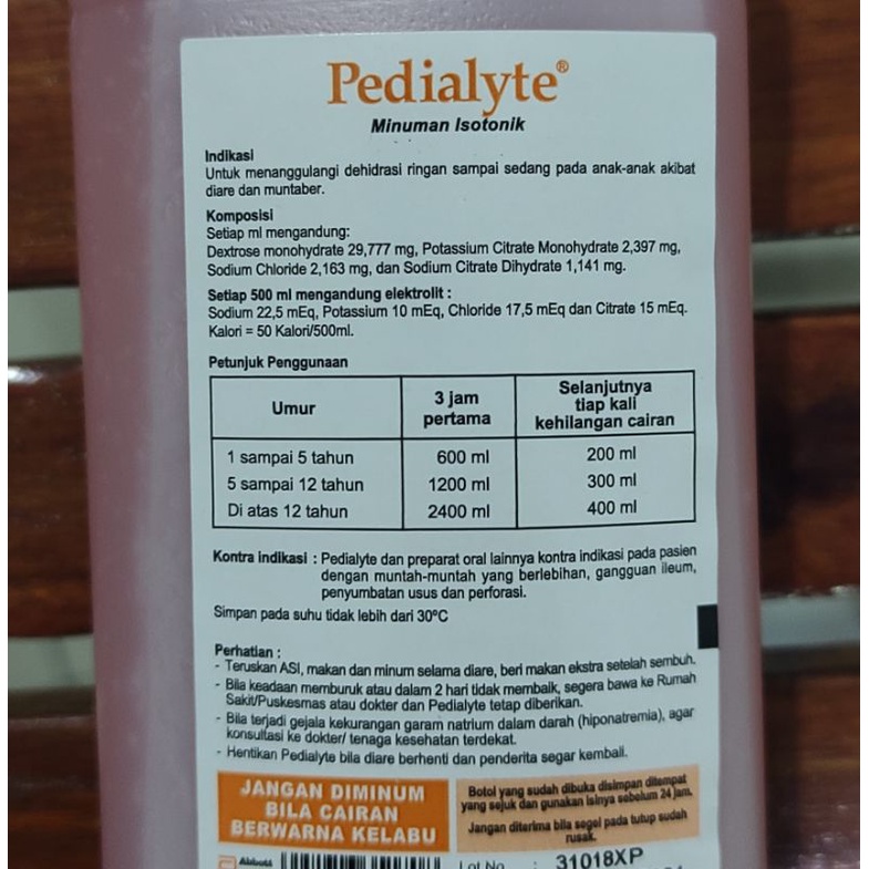 Pedialyte Bubble Gum 500 ML / Penambah Cairan Tubuh Yang Hilang Karena Diare dan Muntah