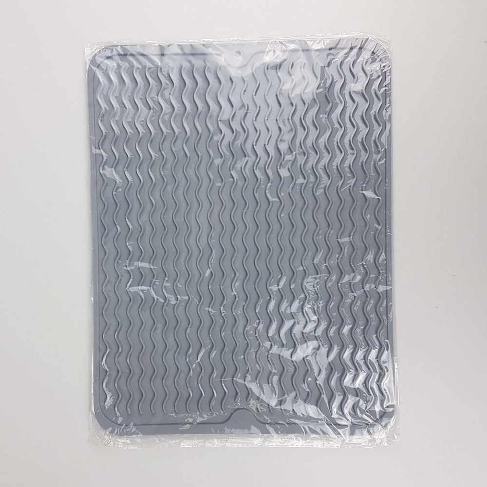 Drain Mat Alat Pengering Cuci Piring Gelas - P589 - Gray