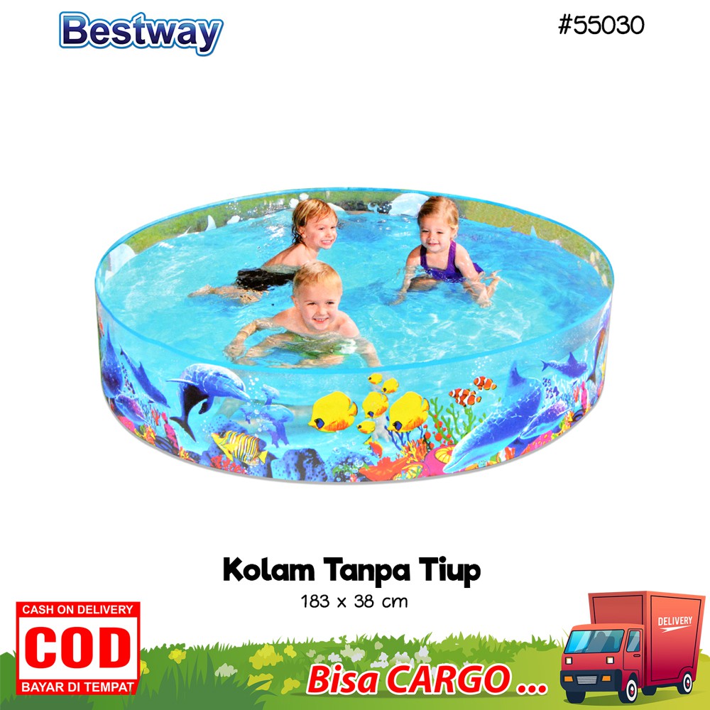 Bestway Kolam Anak Tanpa Tiup Uk 183m x 38cm / Kolam Renang Anak