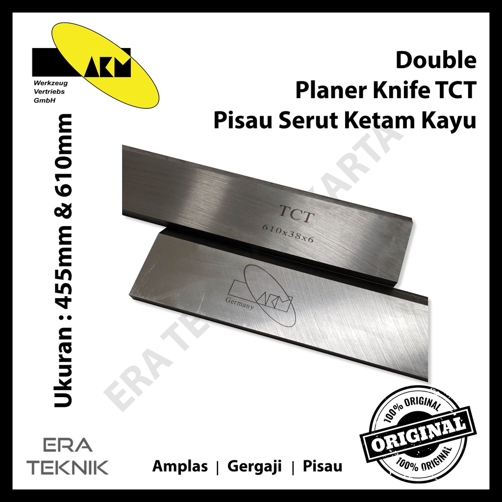 4 pcs AKM Double Planer Knife TCT 455 - 610mm Pisau Serut Ketam Kayu