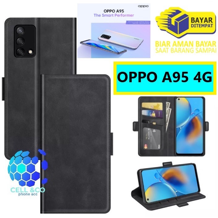 Flip cover OPPO A95 4G Flip case buka tutup kesing hp casing hp flip case leather wallet