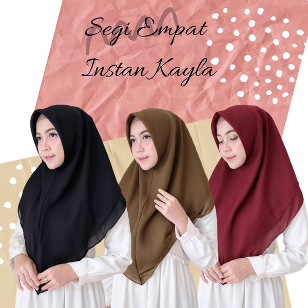 Fashion Muslim adeva segitiga //  1 kg = 16 pc // jilbab instan segi 3 polycotton/doubel hycon /