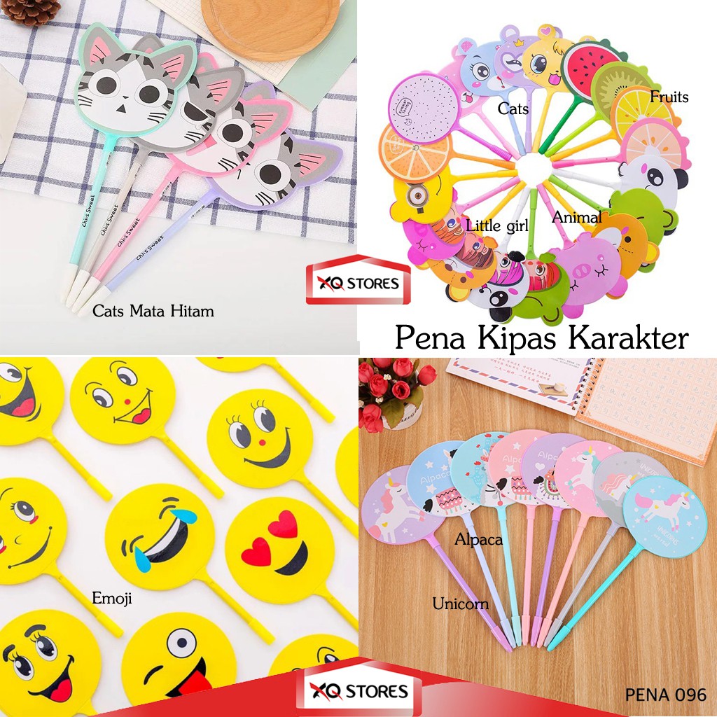 

PENA KIPAS KARAKTER / PULPEN KARTUN LUCU BENTUK KIPAS