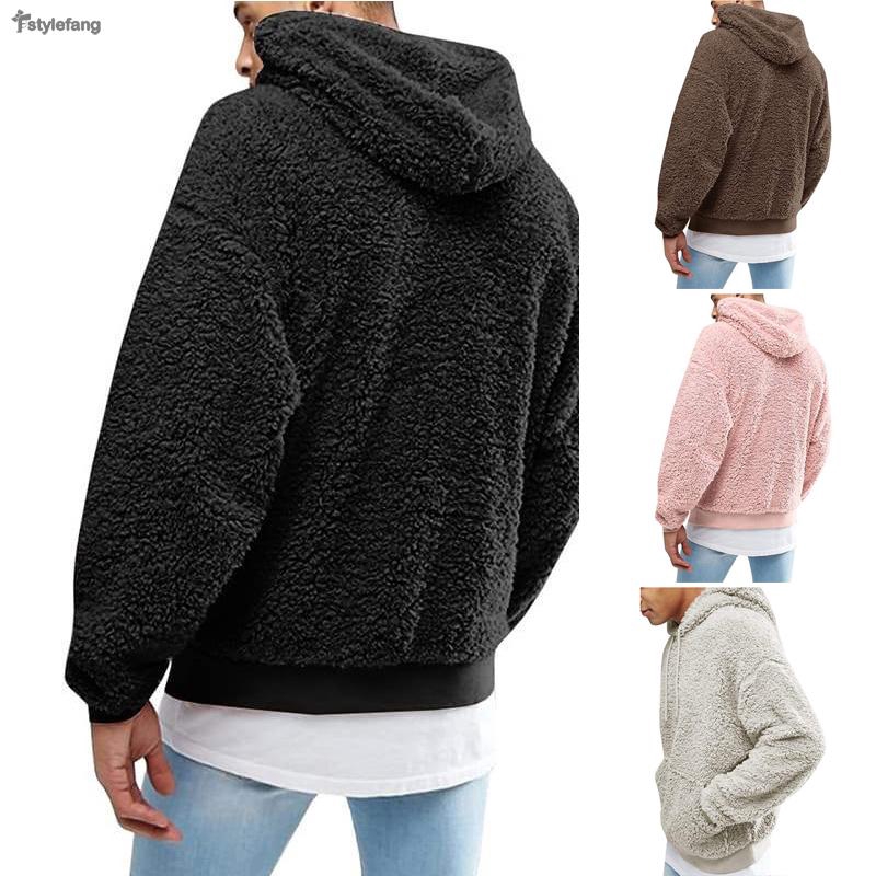 fluffy hooded jumper