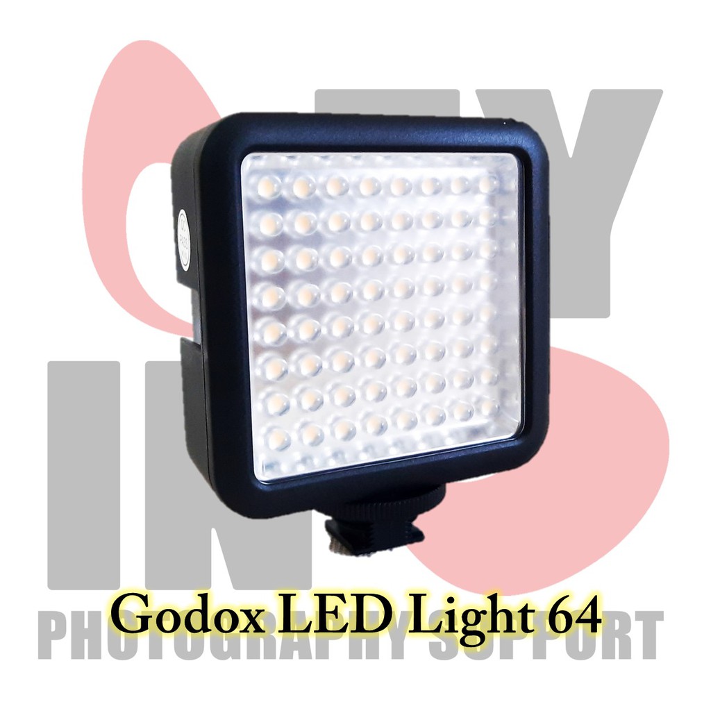 Godox LED 64 Video Light Lampu Kamera Vlogger Portable