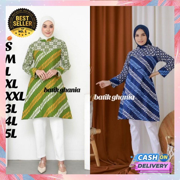 Atasan Cewe Fashionable Atsan Cewek Formal Baju Kondangan Batik Model Terbaru Atasan Wanita Terbaru 