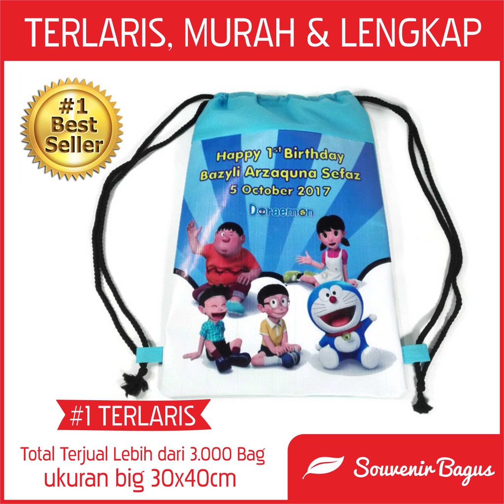 Termurah Tas Ulang Tahun Murah Serut Backpack 30x40cm Terlaris