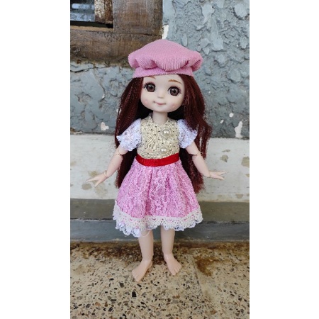 Mainan Anak Perempuan Baju Dress Boneka Barbie Besar 30cm