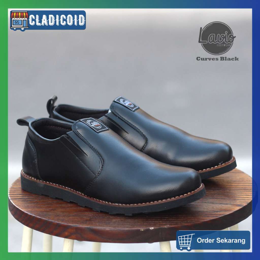 SEPATU SLIP ON FORMAL PRIA TANPA TALI KEREN DAN TERBARU COCOK UNTUK OUTDOOR ATAU DINAS LAVIO CURVES