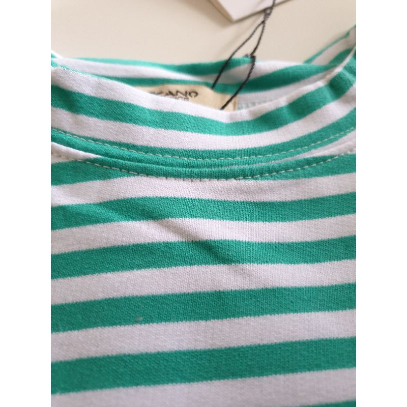 ZANO BASICS Sweater Crop Salur Turquaise Green