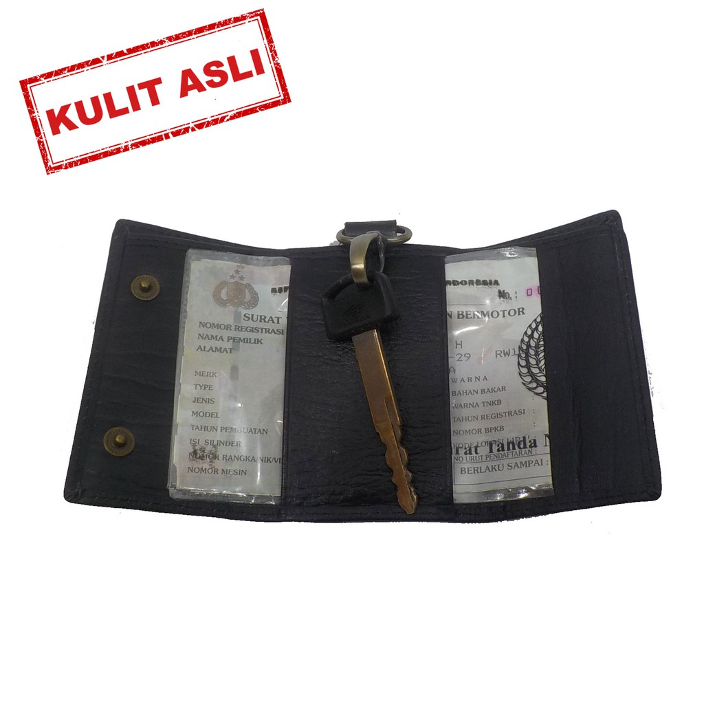 Auris Dompet Kulit Asli Kunci Motor Dompet STNK Kunci Mobil 48004