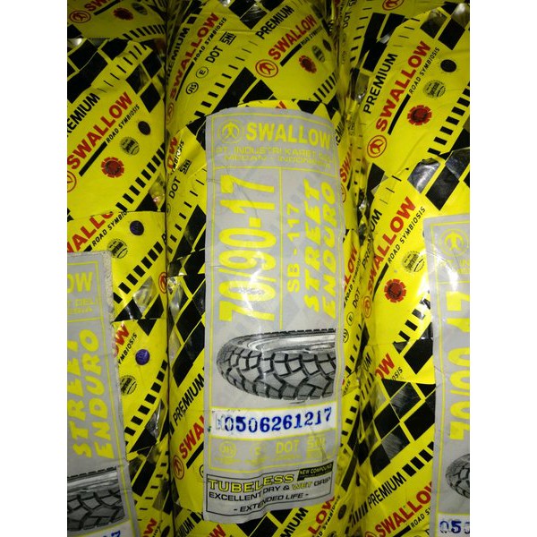 asli Ban Swallow Tubeless 70 90-17 bagus
