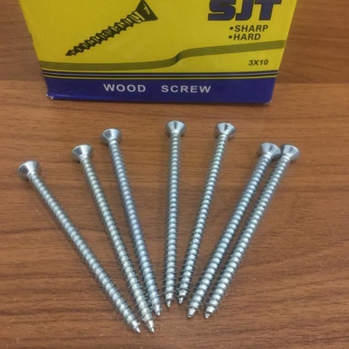 Per Kotak Kayu Skrup 10 x 3Inch Sekrup Baut Cacing Wood Screw 10x3Inch