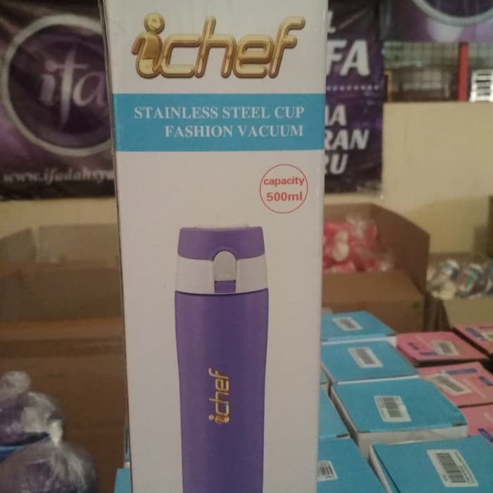 Unik termos Air (Vacuum Bottle with pouch 2) PRODUK IFA ORIGINAL MURAH - Ungu Terlaris