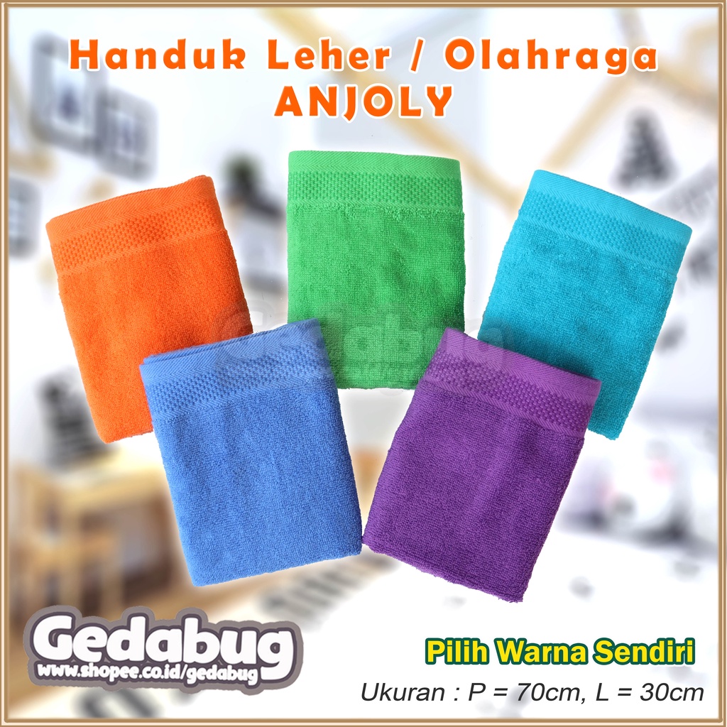 Handuk Leher / Olahraga ANJOLY | Handuk Lembut Berkualitas | Ukuran 70 X 30cm