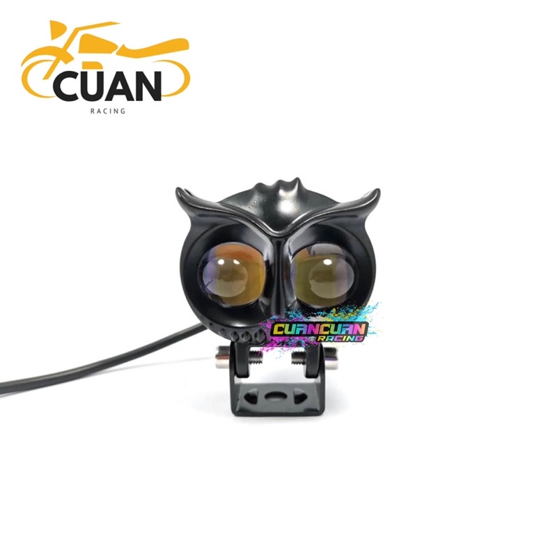 Dijamin Terang Lampu tembak Laser LED D2 OWL laser 2 mode jauh dekat Putih