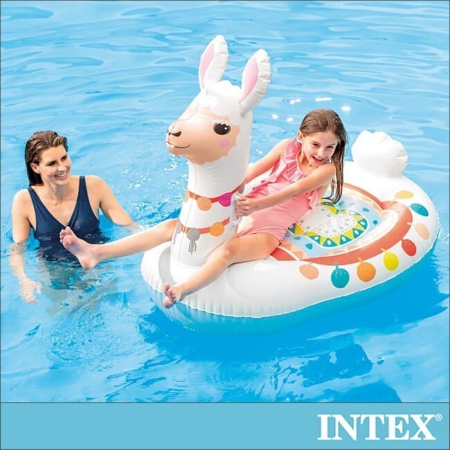 INTEX 57564 Float Pelampung Ban Renang Floaties Cute Llama Ride-on