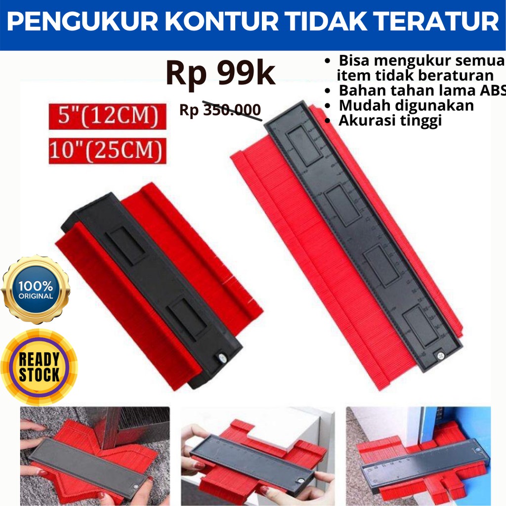 

Penggaris Plastic Profil Copy Gauge 5 inch 10 inch Template Lay Out Duplicator Tools 12 25cm Alat Du