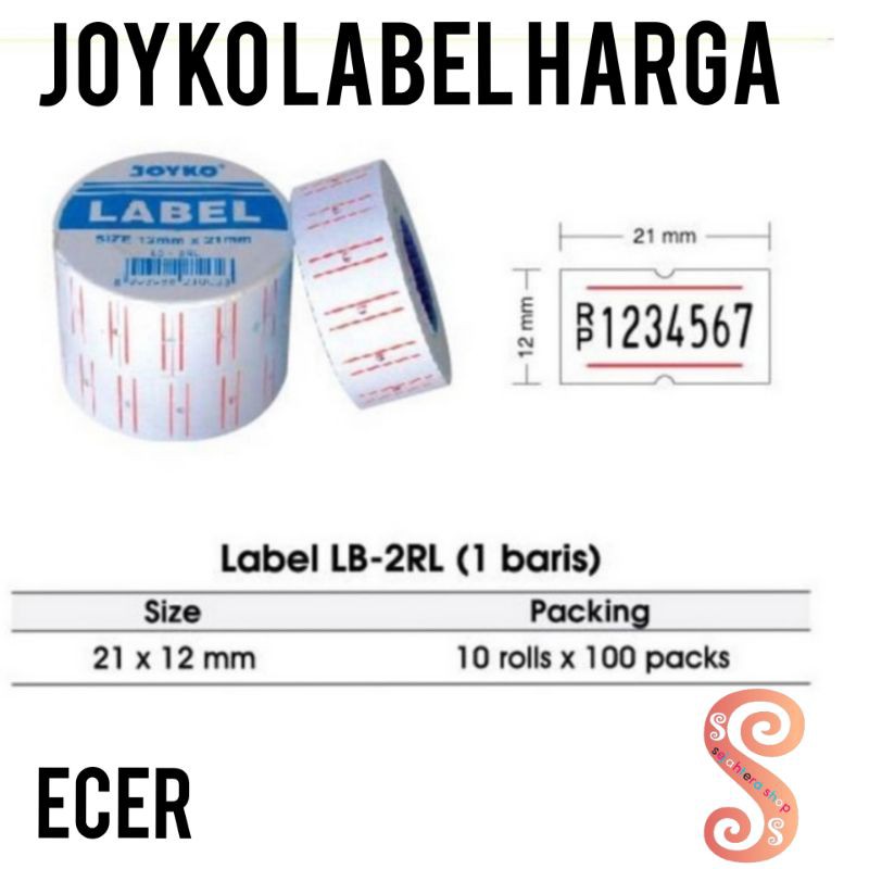 

❤️ SEJAHTERA SHOP123 ❤️ Label Harga Joyko 12 x 21mm (pcs)