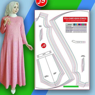 PREMIUM Pola  Jiplak Gamis  Abaya Dewasa  Terusan 8 in 1 