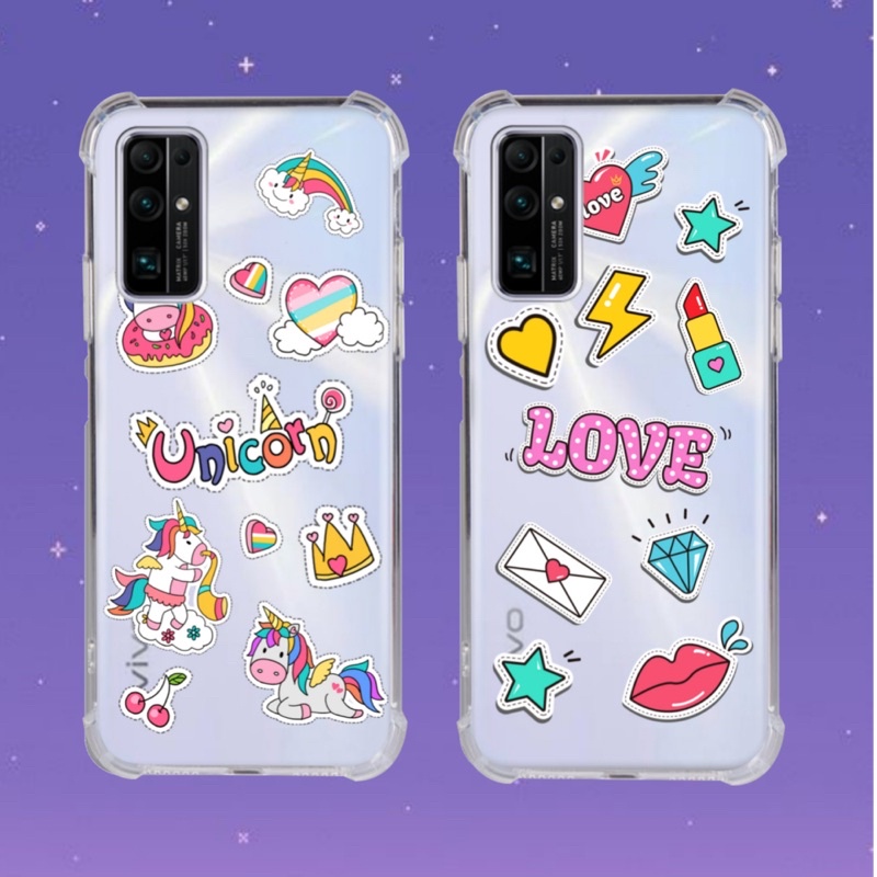 CASE VIVO Y12S Y20 Y20S Y51 2020 Y30 Y50 Y12 Y15 Y17 Y19 S1 Z1 PRO silikon casing love unicorn