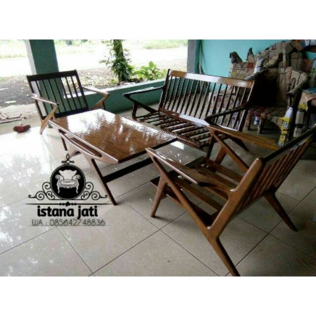 Kursi tamu jari jari jati/kursi sofa tamu retro jati/kursi makan minimalis/lemari hias minimalis