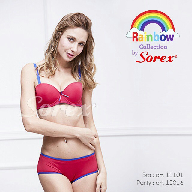 WW Bra Kawat SOREX RAINBOW 11101 BH Remaja Half Cup 1/2 Asli Murah 2 Kait